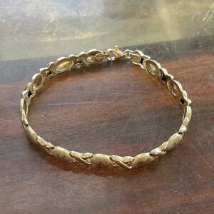 Sweet 10kGold Women's Bracelet Engraved I love you♥️